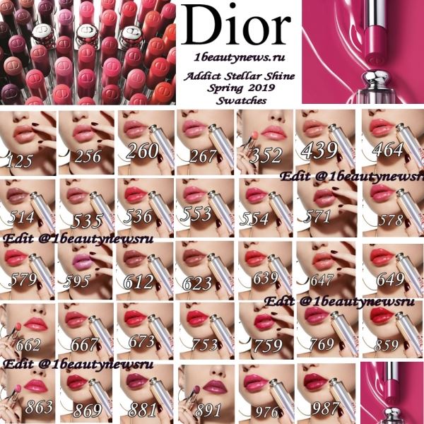 Обновленная линия губных помад Dior Addict Stellar Shine Spring 2019: полная информация и свотчи